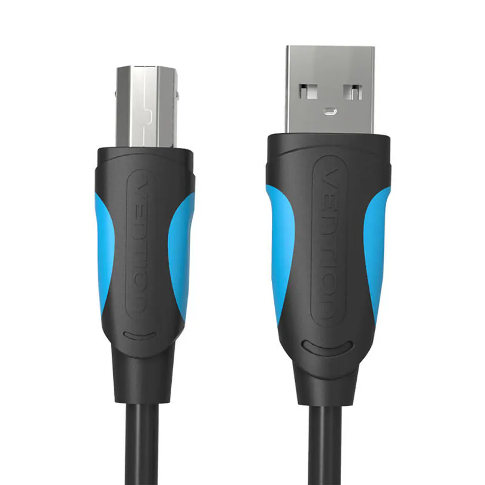 ⁨Kabel do drukarki USB 2.0 A do USB-B Vention VAS-A16-B200 2m Czarny⁩ w sklepie Wasserman.eu