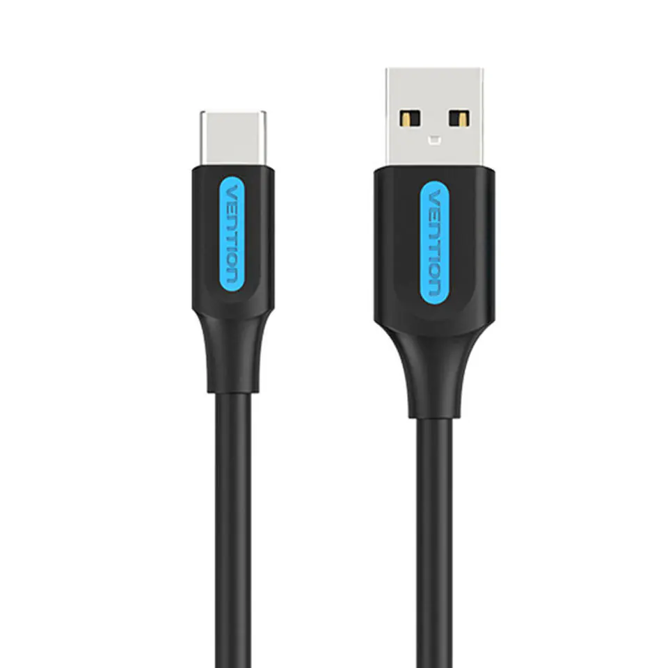 ⁨Kabel USB 2.0 A do USB-C Vention COKBG 3A 1,5m czarny⁩ w sklepie Wasserman.eu