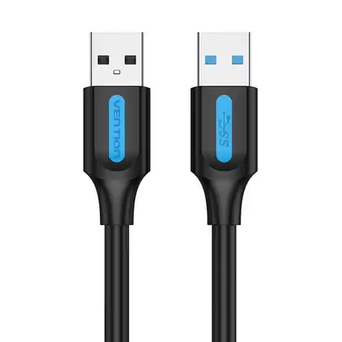 ⁨Kabel USB 3.0 Vention CONBD 2A 0,5m czarny PVC⁩ w sklepie Wasserman.eu