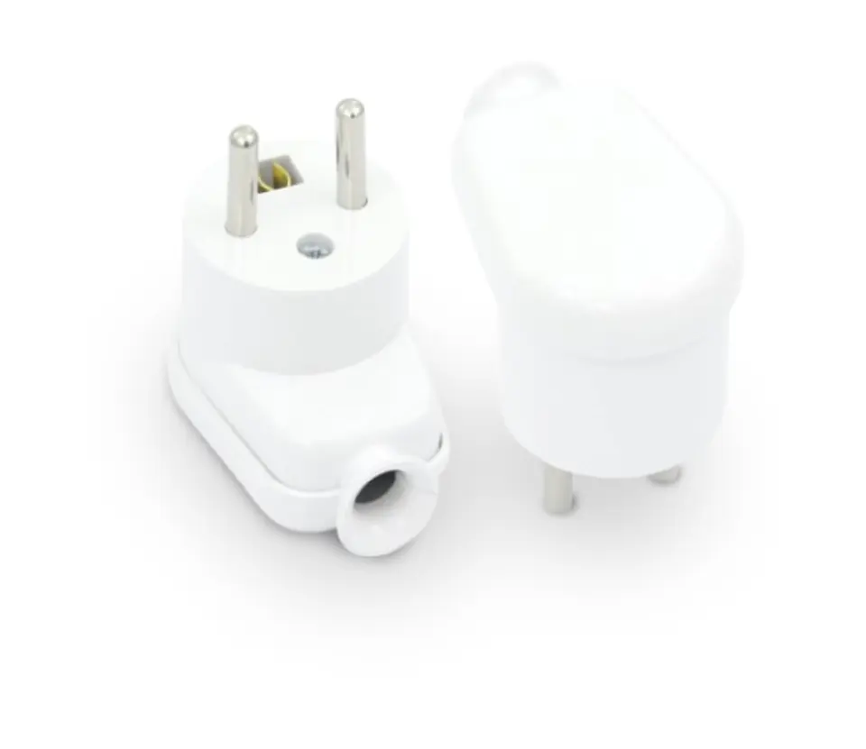 ⁨DETACHABLE ANGULAR PLUG, 2P+Z, 16A, 250V WHITE⁩ at Wasserman.eu