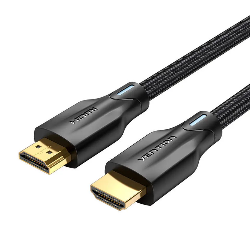 ⁨Kabel HDMI 2.1 Vention AAUBF, 1m, 8K 60Hz/ 4K 120Hz (czarny)⁩ w sklepie Wasserman.eu