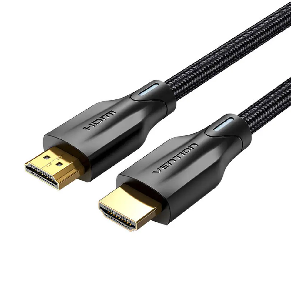 ⁨Kabel HDMI 2.1 Vention AAUBH, 2m, 8K 60Hz/ 4K 120Hz (czarny)⁩ w sklepie Wasserman.eu