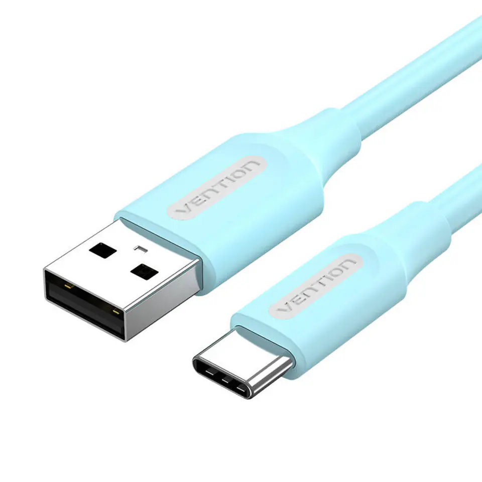 ⁨Kabel USB 2.0 A do USB-C Vention COKSF 3A 1m Jasnoniebieski⁩ w sklepie Wasserman.eu