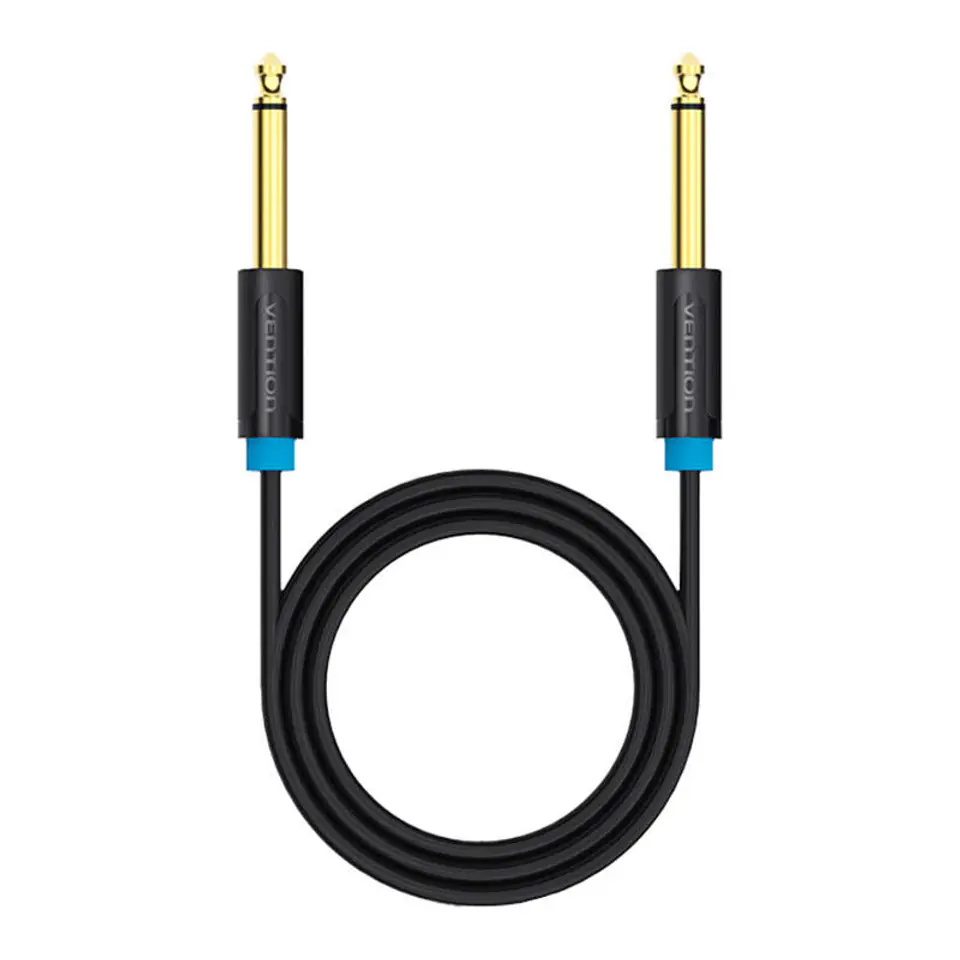 ⁨Kabel audio TS 6,35mm Vention BAABI 3m, czarny⁩ w sklepie Wasserman.eu