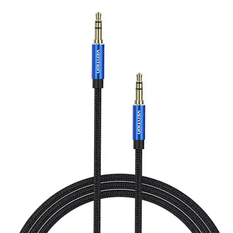 ⁨Kabel audio 3.5mm mini jack Vention BAWLF 1m niebieski⁩ w sklepie Wasserman.eu