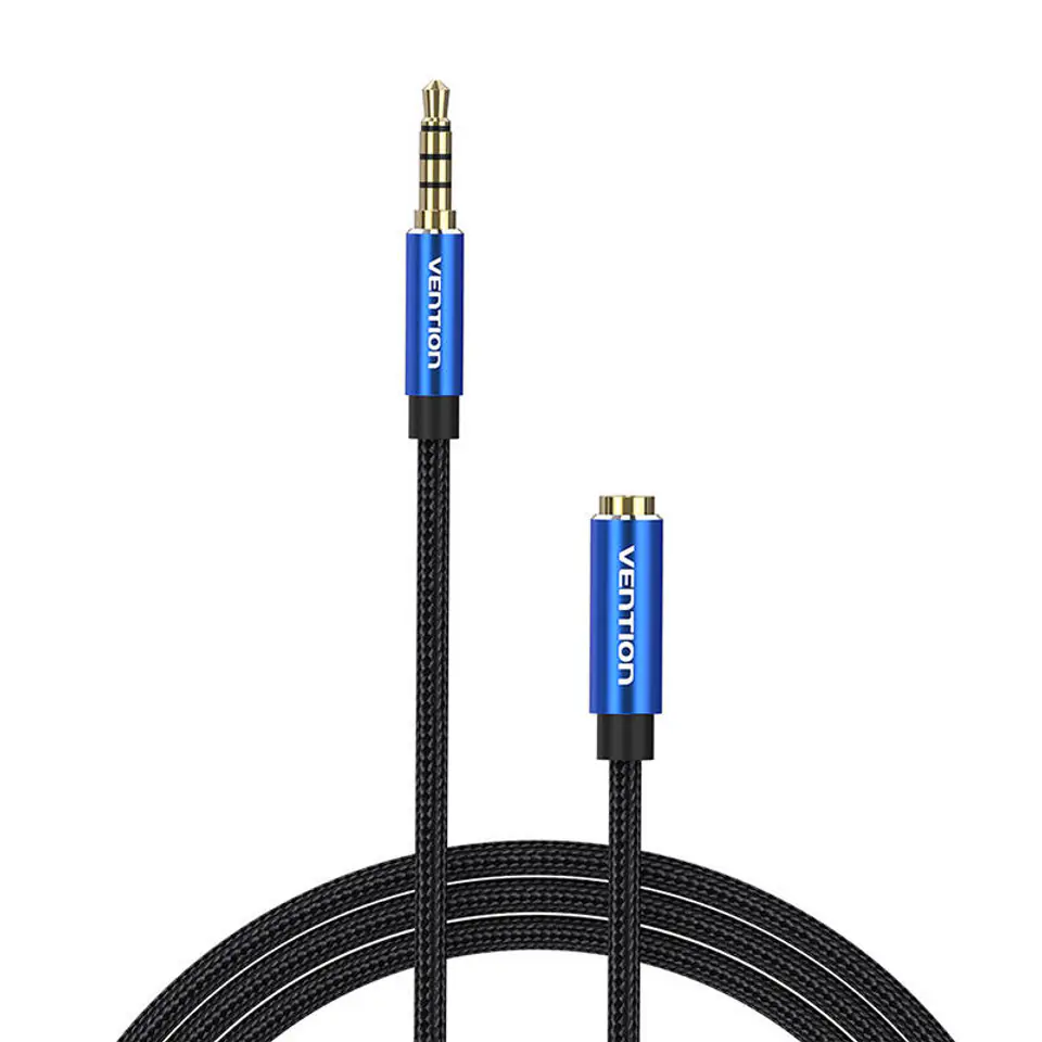 ⁨Kabel audio TRRS 3,5mm męski do 3,5mm żeński Vention BHCLH 2m niebieski⁩ w sklepie Wasserman.eu