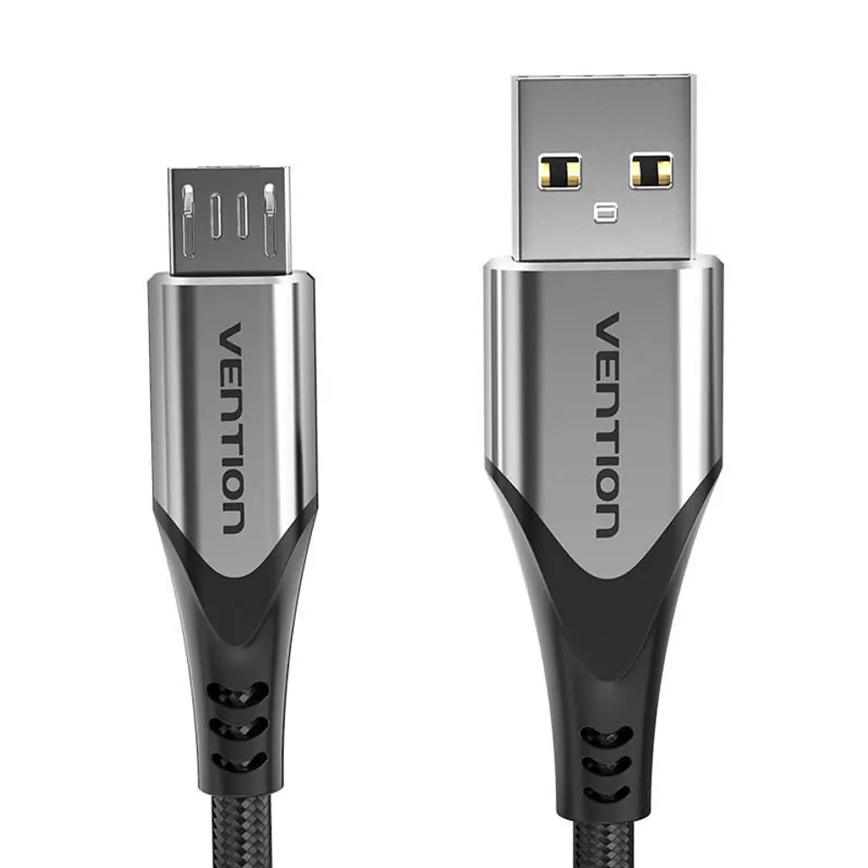 ⁨Kabel USB 2.0 A do Micro USB Vention COAHD 3A 0,5m szary⁩ w sklepie Wasserman.eu