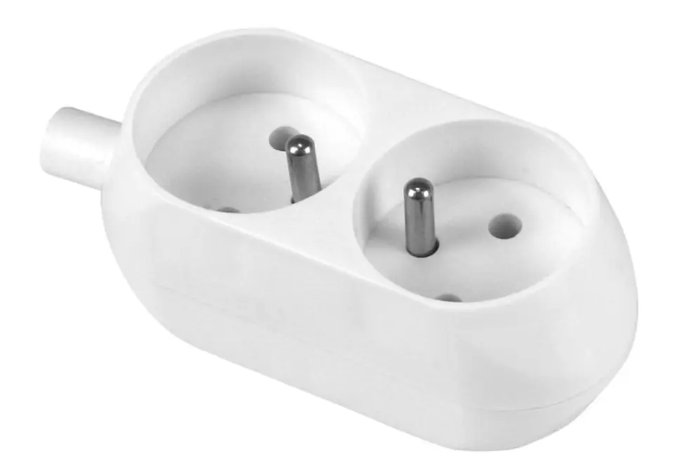 GNIAZDO PODWÓJNE 16A 250V ROZBIERALNE Z/U BIAŁE w sklepie Wasserman.eu