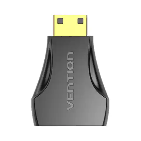 ⁨Adapter Mini HDMI męski do HDMI żeński Vention AISB0 4K 30Hz (czarny)⁩ w sklepie Wasserman.eu