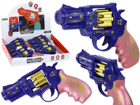 ⁨Pistolet Niebiesko - Różowy Revolver Broń Dźwięki Światła⁩ w sklepie Wasserman.eu