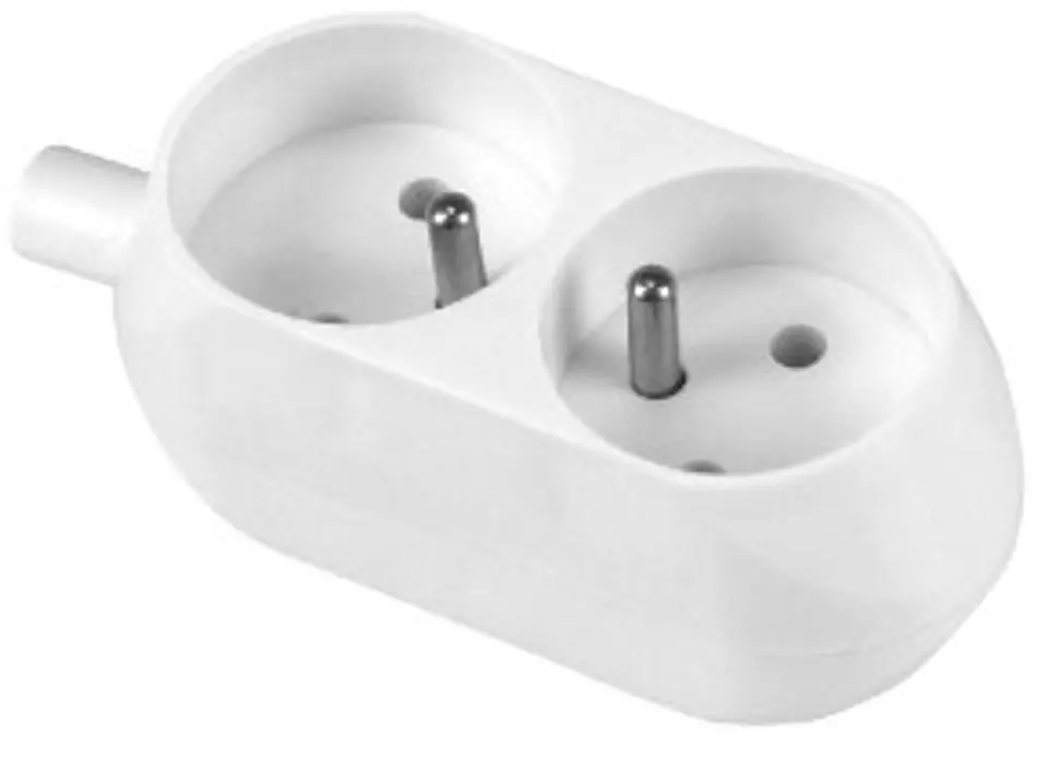 GNIAZDO PODWÓJNE 16A 250V ROZBIERALNE Z/U CZARNE w sklepie Wasserman.eu