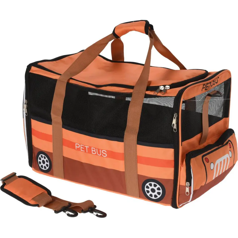 ⁨TRANSPORTER DLA ZWIERZAKA 52X30X32,5CM PET BUS POMARAŃCZOWY⁩ w sklepie Wasserman.eu