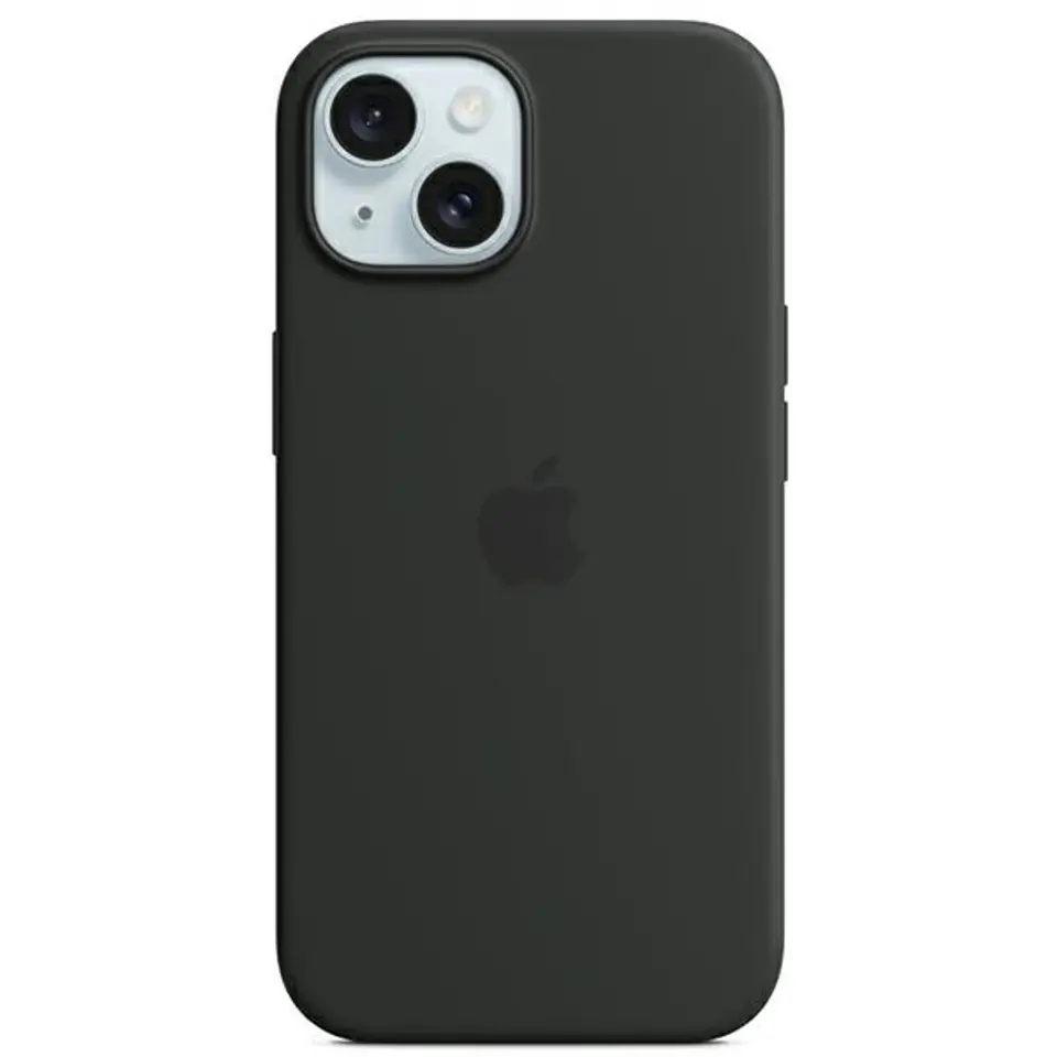 ⁨Silicone case with MagSafe for iPhone 15 Plus - black⁩ at Wasserman.eu