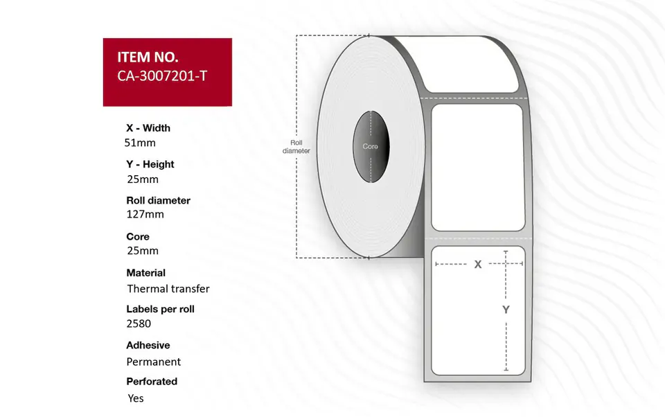 ⁨Capture Label 51 x 25mm, Core 25mm,⁩ w sklepie Wasserman.eu