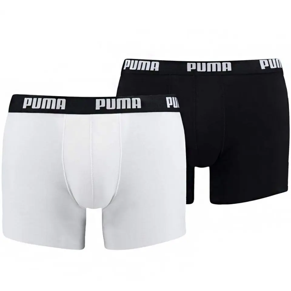 ⁨Bokserki Puma Basic M Boxer 2P 521015001 (kolor Biały. Czarny, rozmiar M)⁩ w sklepie Wasserman.eu