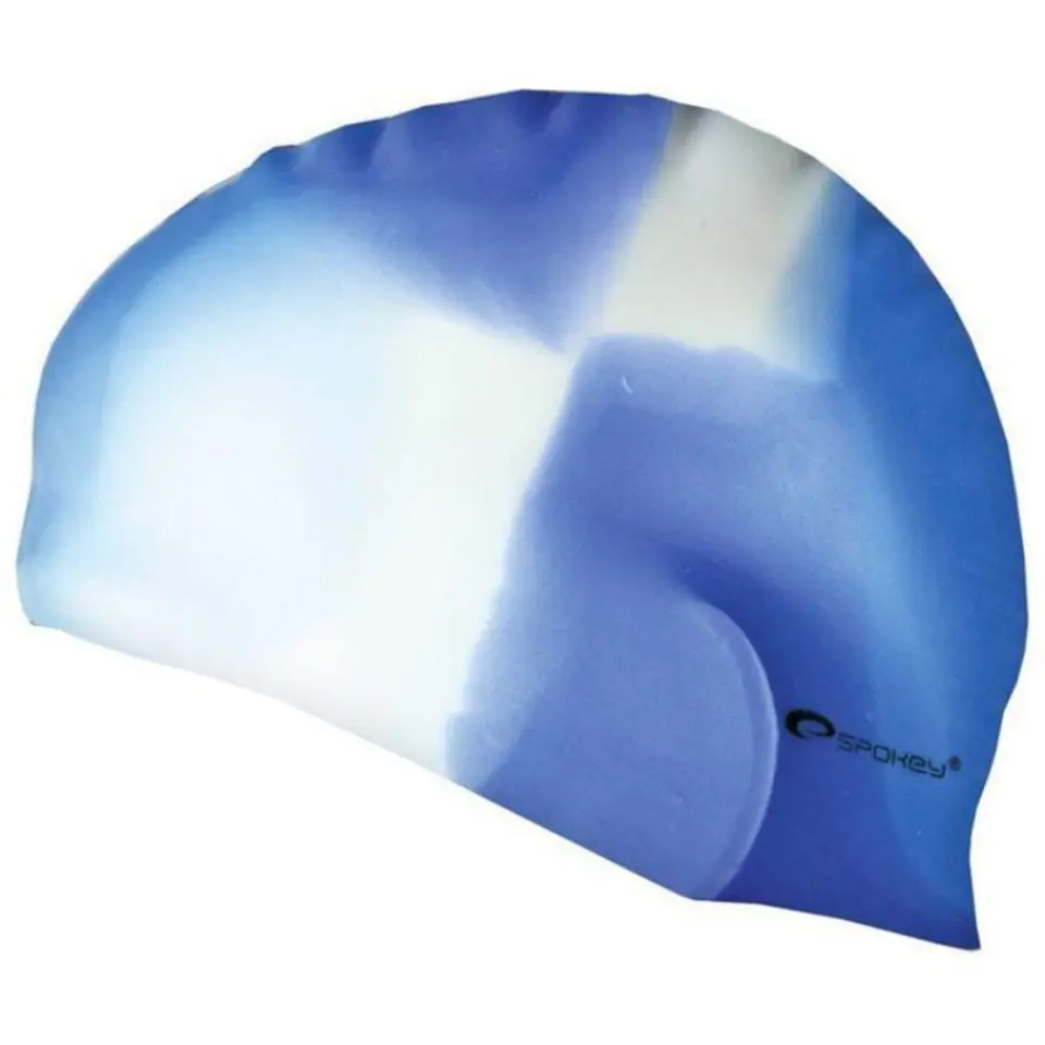 ⁨Czepek pływacki Spokey Abstract W (kolor Biały. Niebieski)⁩ w sklepie Wasserman.eu