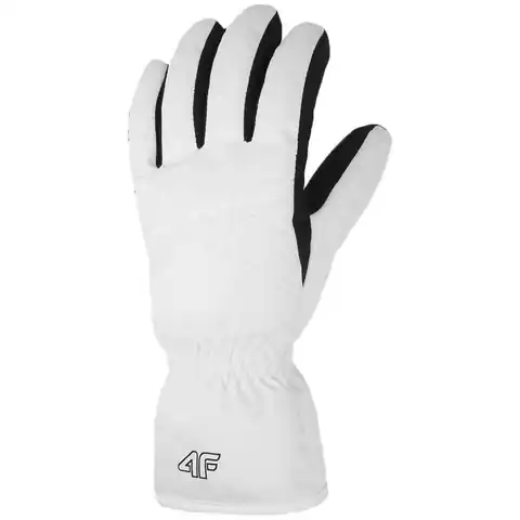 ⁨Rękawice narciarskie 4F FNK F106 W 4FWAW23AFGLF106 (kolor Biały. Czarny, rozmiar XL)⁩ w sklepie Wasserman.eu