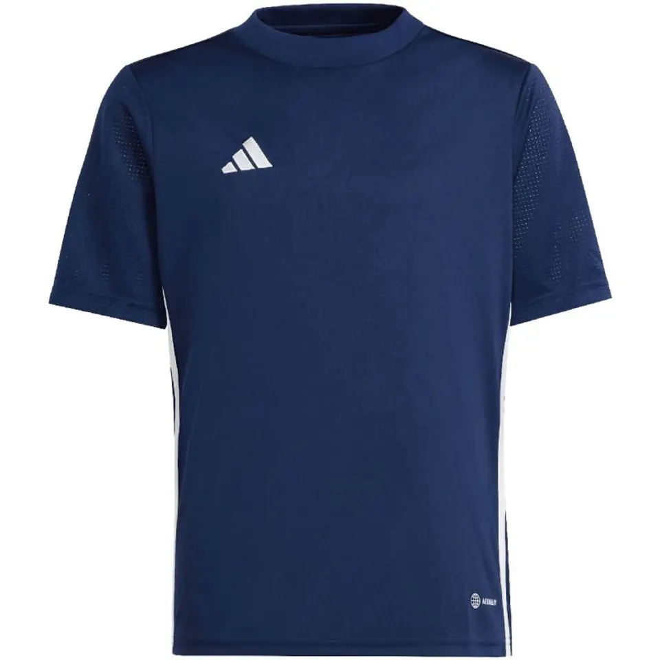 ⁨Koszulka adidas Tabela 23 Jersey Jr (kolor Granatowy, rozmiar 128cm)⁩ w sklepie Wasserman.eu