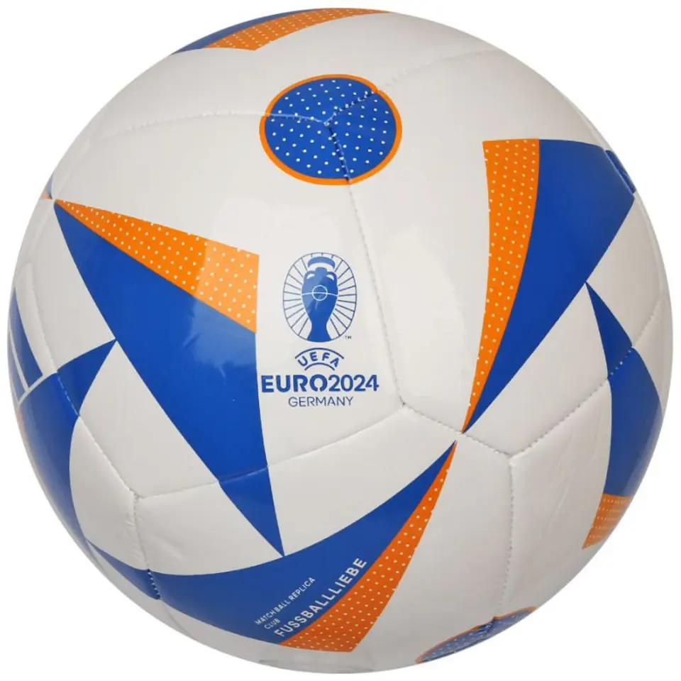 ⁨Piłka nożna adidas Fussballliebe Euro24 Club (kolor Biały, rozmiar 4)⁩ w sklepie Wasserman.eu