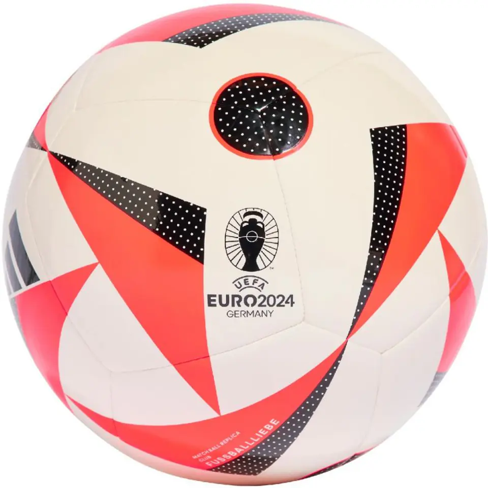 ⁨Piłka nożna adidas Fussballliebe Euro24 Club (kolor Biały, rozmiar 3)⁩ w sklepie Wasserman.eu