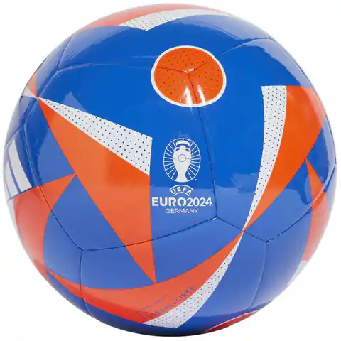 ⁨Piłka nożna adidas Fussballliebe Euro24 Club (kolor Niebieski, rozmiar 4)⁩ w sklepie Wasserman.eu
