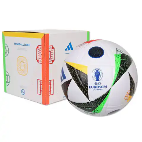 ⁨Piłka nożna adidas Fussballliebe Euro24 League Box (kolor Biały, rozmiar 5)⁩ w sklepie Wasserman.eu