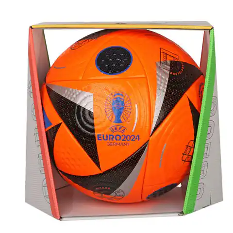 ⁨Piłka nożna adidas Fussballliebe Euro24 Pro Winter (kolor Pomarańczowy, rozmiar 5)⁩ w sklepie Wasserman.eu