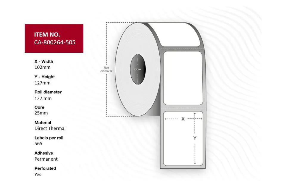 ⁨Capture Label 102 x 127mm, Core 25mm,⁩ w sklepie Wasserman.eu