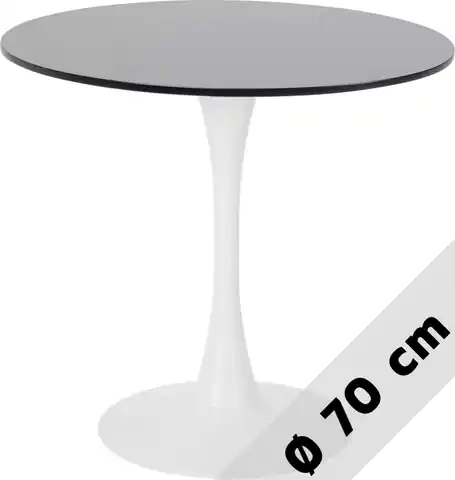 ⁨Stół okrągły VICTORY BLACK 70 cm MILK⁩ w sklepie Wasserman.eu