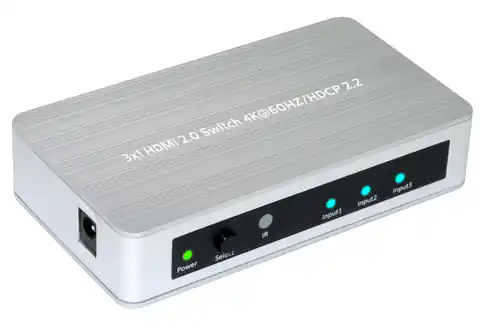 ⁨MicroConnect HDMI 2.0 Switch 3 to 1 way⁩ w sklepie Wasserman.eu