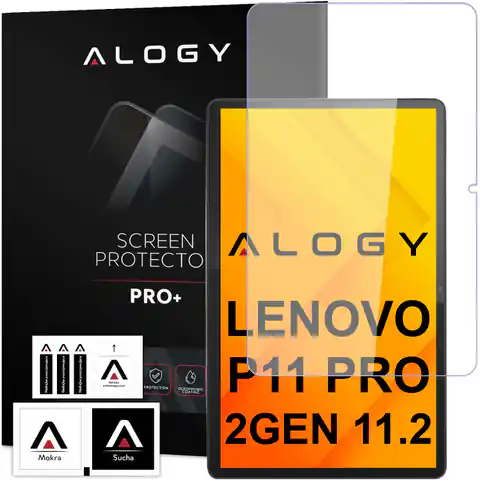 ⁨Szkło hartowane na ekran Lenovo Tab P11 Pro 2 Gen 11.2 TB132 2Gen TB-132FU TB-132XU Alogy Screen Protector Pro+ 9H⁩ w sklepie Wasserman.eu