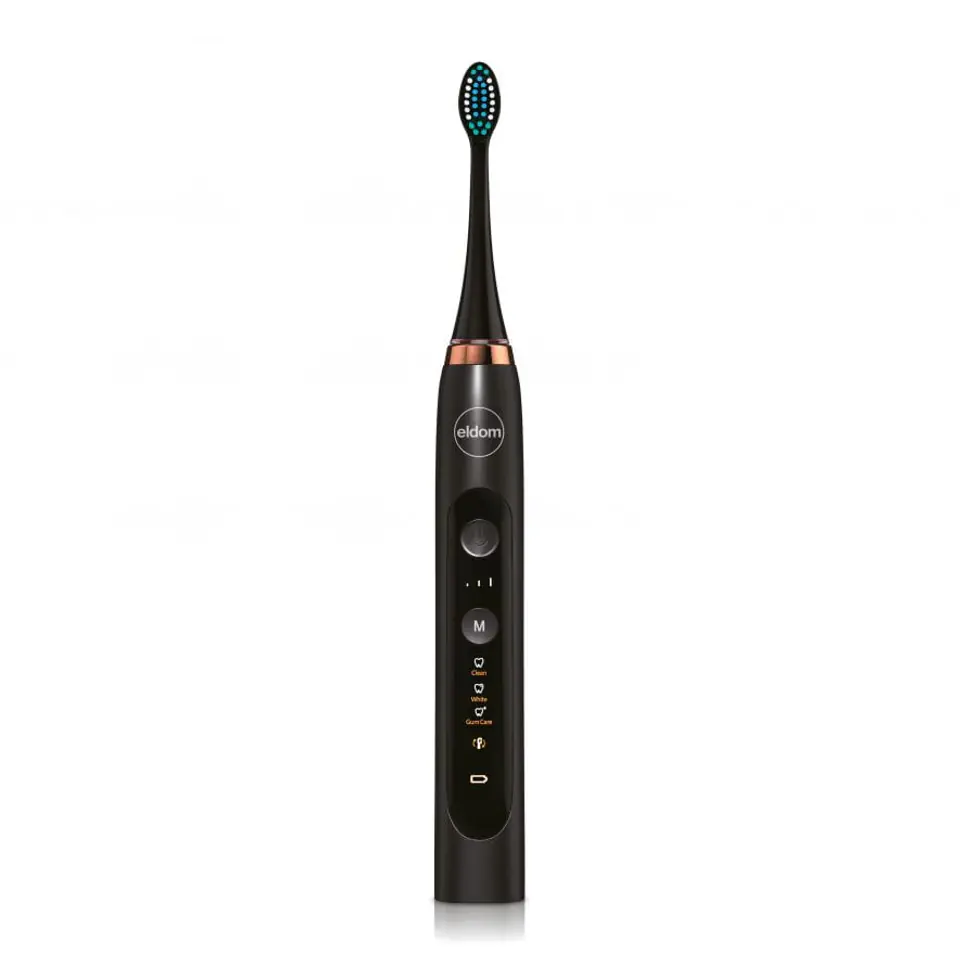 ⁨ELDOM DENTA sonic toothbrush, 9 operating modes, rechargeable, black⁩ at Wasserman.eu