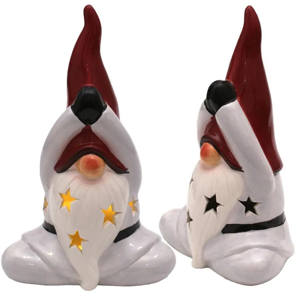 ⁨FIGURKA ŚWIĄTECZNA MIKOŁAJ SKRZAT LED 20CM⁩ w sklepie Wasserman.eu