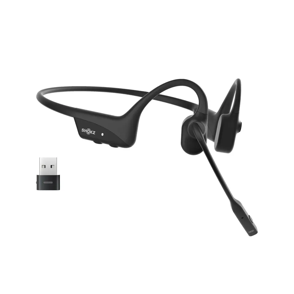 ⁨Słuchawki Shokz OpenComm 2 UC (USB-C) Black⁩ w sklepie Wasserman.eu