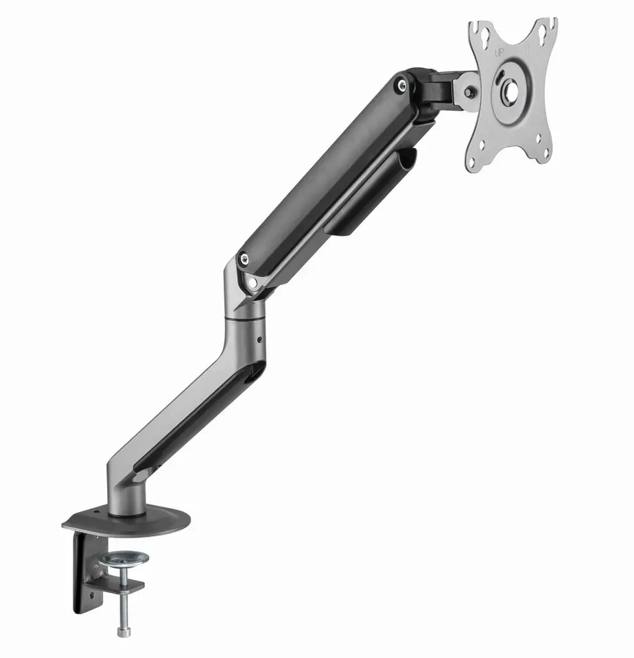 ⁨GEMBIRD BIURKOWE REGULOWANE RAMIĘ/UCHWYT NA MONITOR 17-32, VESA 100X100MM, DO 9 KG, KOLOR SZARY⁩ w sklepie Wasserman.eu