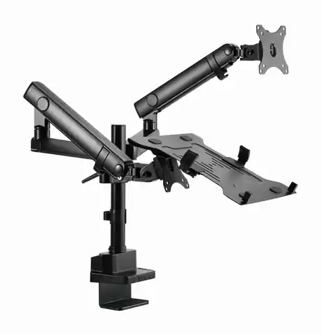 ⁨Gembird MA-DA3-02 Desk mounted adjustable monitor arm with notebook tray (full-motion), 17”-32”, up to 8 kg⁩ at Wasserman.eu