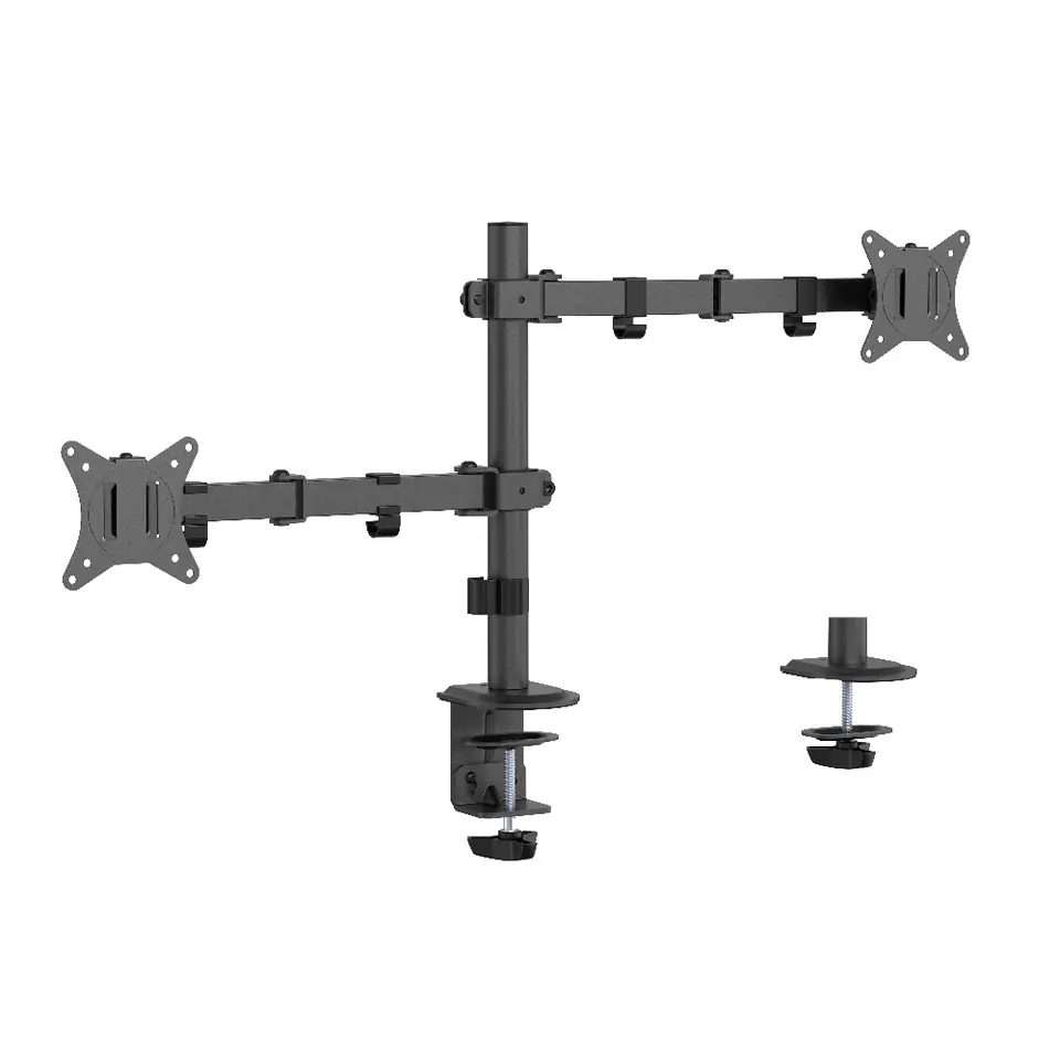 ⁨GEMBIRD BIURKOWE REGULOWANE RAMIĘ/UCHWYT NA 2 MONITORY 17-32, VESA 100X100MM, DO 9 KG⁩ w sklepie Wasserman.eu