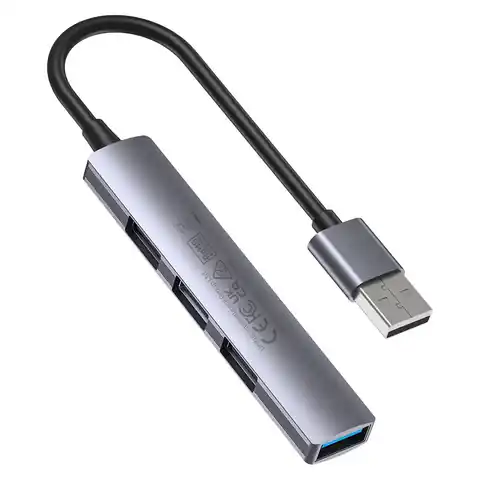 ⁨UNITEK HUB USB-A 1XUSB-A 5 GBPS, 3XUSB-A 2.0 ALU⁩ w sklepie Wasserman.eu