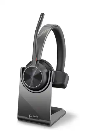 ⁨POLY Voyager 4310 UC Headset Wireless Head-band Office/Call center USB Type-A Bluetooth Charging stand Black⁩ at Wasserman.eu