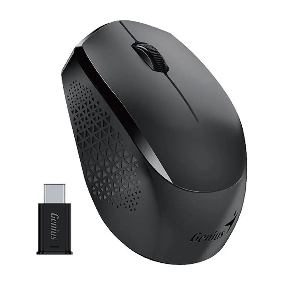 ⁨Mysz bezprzewodowa, Genius NX-8000S Type-C, czarna, optyczna, 1200DPI⁩ w sklepie Wasserman.eu