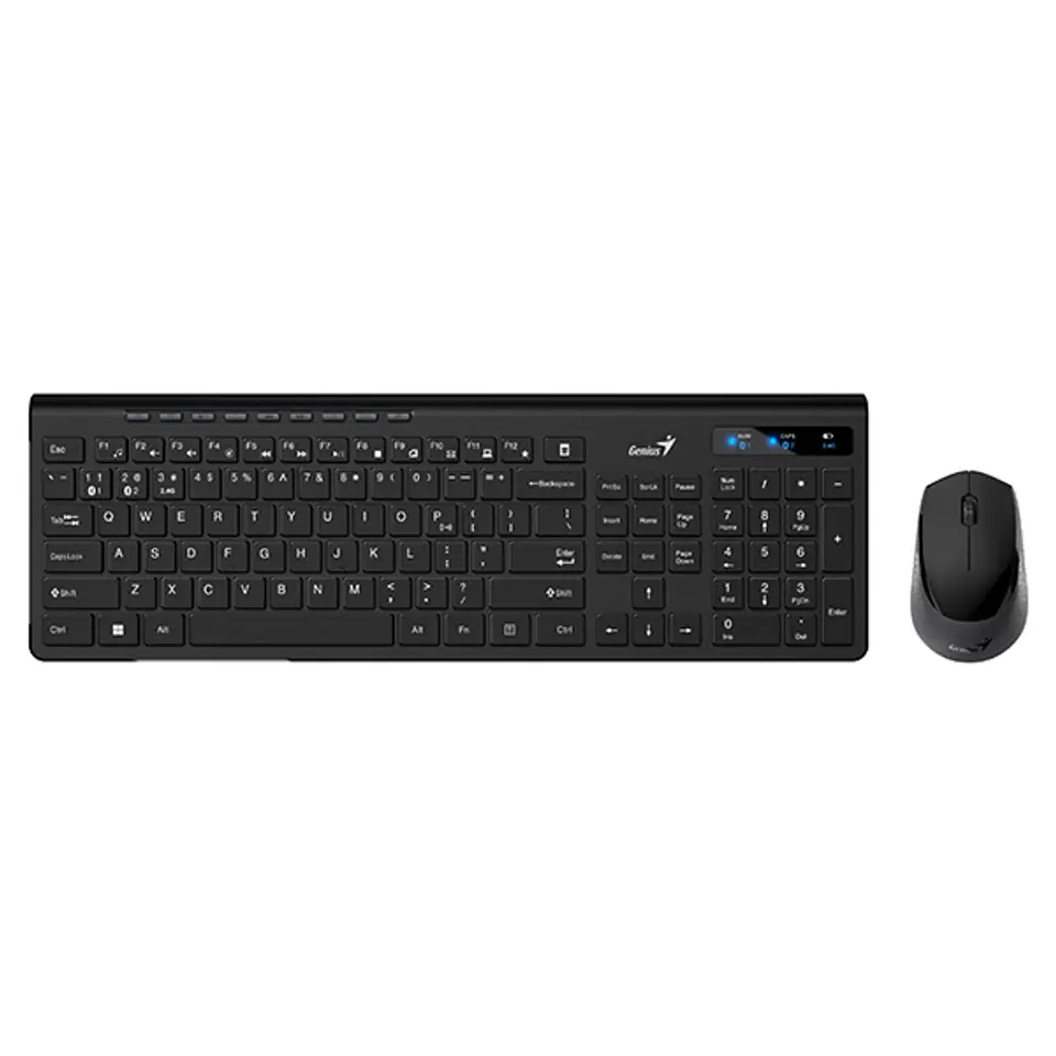 ⁨Genius SlimStar 8230, zestaw klawiatura z myszą optyczną bezprzewodową, 1x AA, 1x AA, CZ/SK, klasyczna, Dual-Mode rodzaj bezprzewo⁩ w sklepie Wasserman.eu