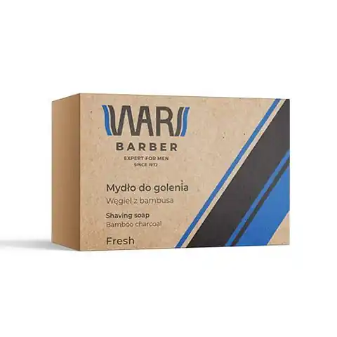 ⁨Wars Barber Mydło do golenia Fresh - z węglem z bambusa 80g⁩ w sklepie Wasserman.eu