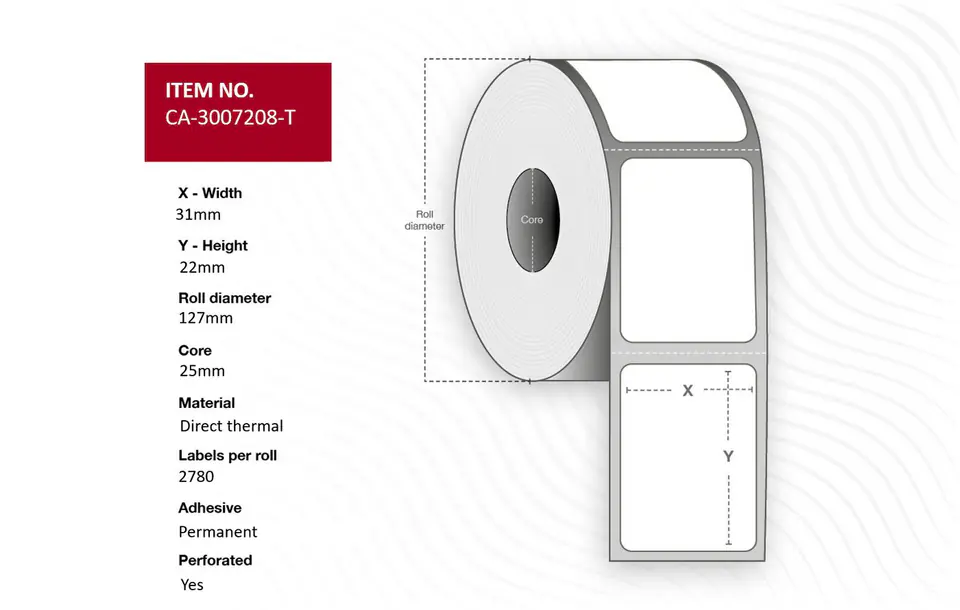 ⁨Capture Label 31 x 22mm, Core 25mm,⁩ w sklepie Wasserman.eu