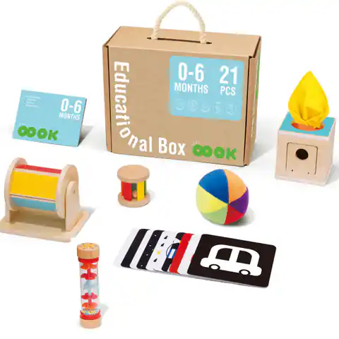⁨TOOKY TOY Box Pudełko XXL Montessori Edukacyjne 6w1 Sensoryczne 0-6 Mies⁩ w sklepie Wasserman.eu