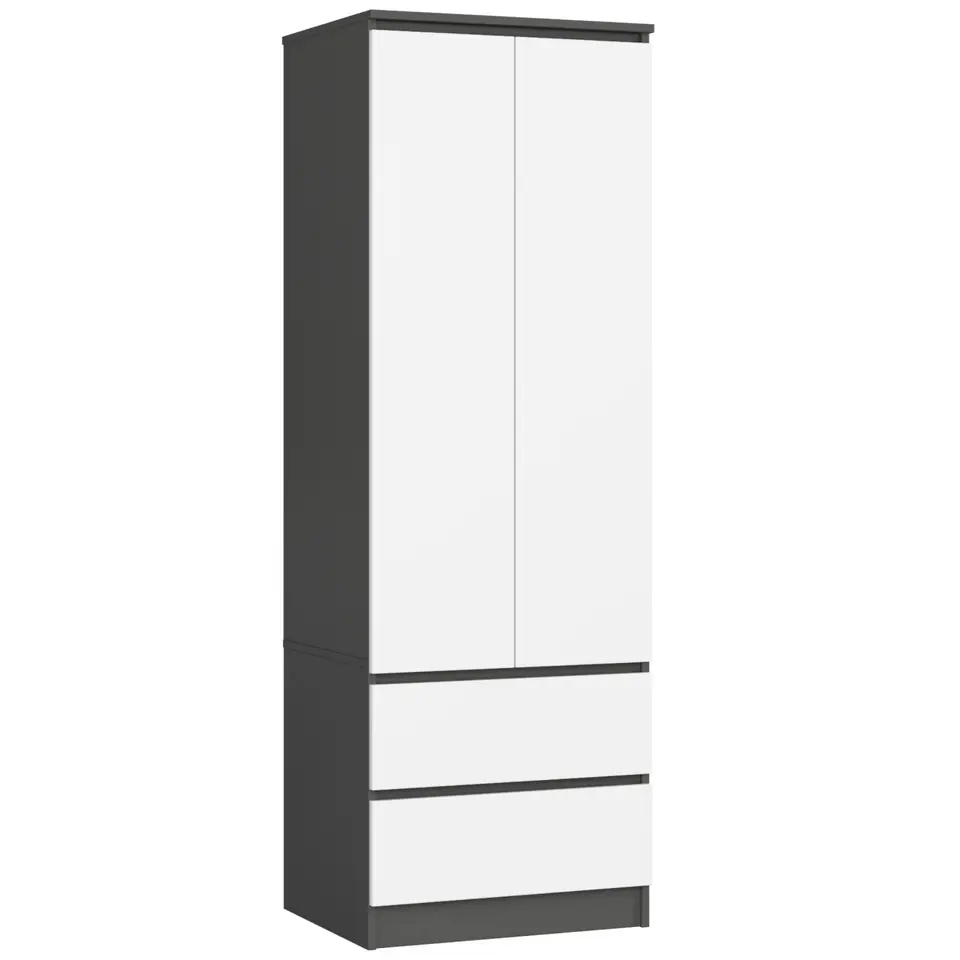SZAFA STAR S60 2D 2SZ PK GRAFIT SZARY / BIAŁA w sklepie Wasserman.eu