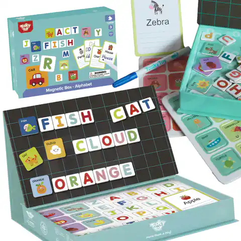 ⁨TOOKY TOY Układanka Puzzle Montessori Alfabet dla Dzieci Nauka Literek Pisania 151 el.⁩ w sklepie Wasserman.eu