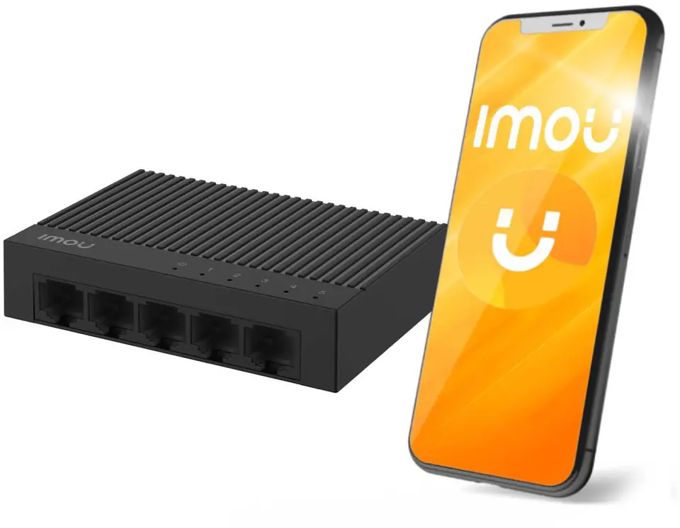 ⁨Switch Imou 5-portowy SF105C plastikowa obudowa 100Mbps⁩ w sklepie Wasserman.eu