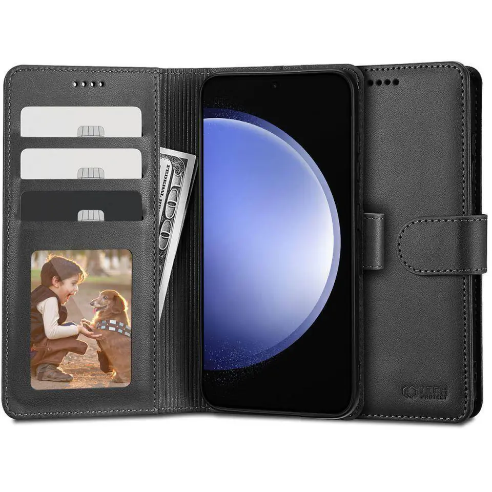 ⁨Etui SAMSUNG GALAXY S23 FE Tech-Protect Wallet czarne⁩ w sklepie Wasserman.eu