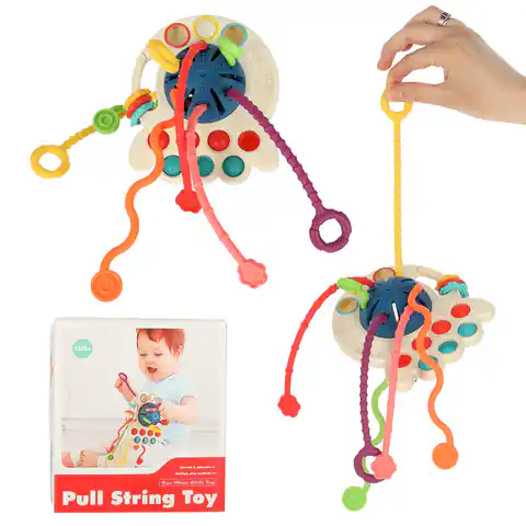 ⁨Zabawka sensoryczna gryzak Montessori dla niemowląt niebieski⁩ w sklepie Wasserman.eu