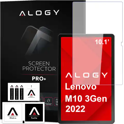 ⁨Szkło hartowane na ekran Lenovo Tab M10 10.1 2022 3 gen TB328 TB-328FU TB-328XU 3Gen Alogy Screen Protector Pro+ 9H⁩ w sklepie Wasserman.eu